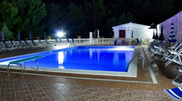 Swimming pool in the evening