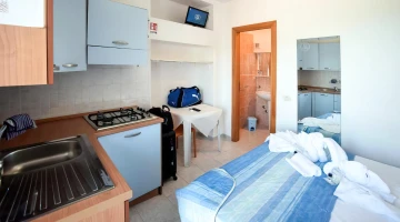 Studio apartment with double bed