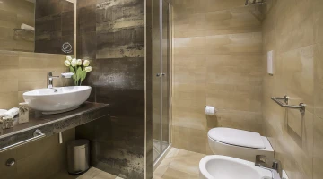 Bathroom with shower cubicle