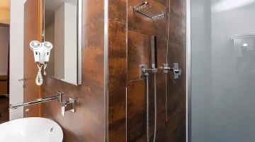 Services with shower cubicle