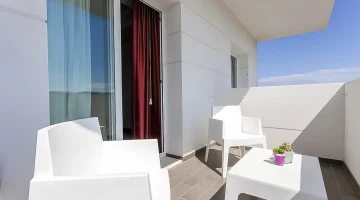 Balcony with armchairs
