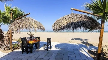 Private beach