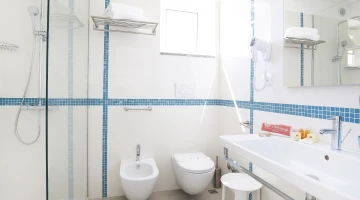 Bathroom with shower cubicle
