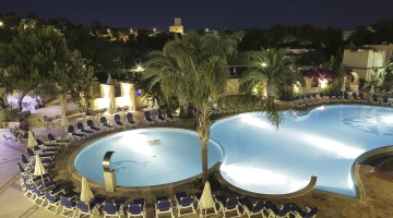 Swimming pool in the evening