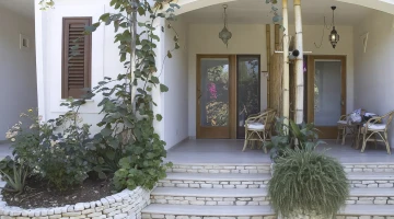 Private patio of the rooms