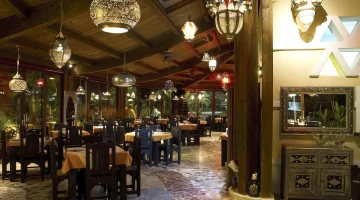 Interior of the beach restaurant