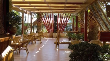 Relaxation area on the beach
