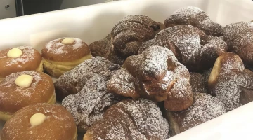 Fresh croissants at the hotel bar