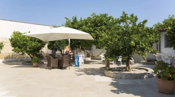 Garden with tables