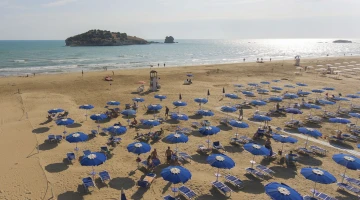 Private beach