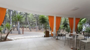 Small tables in the common area