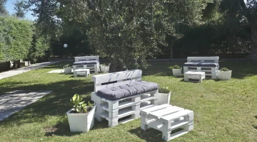 Garden with furniture