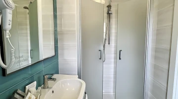 Bathroom with shower cubicle