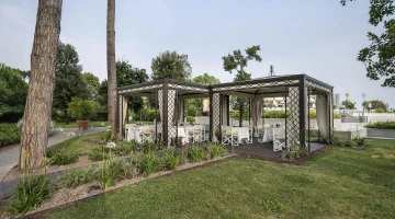 Gazebo extérieur restaurant Canneto