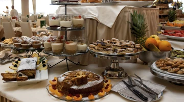 Dessert buffet for breakfast