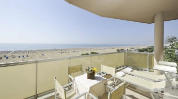 Private furnished front sea view balcony