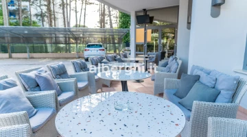 Outdoor area furnished with TV