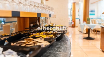 Detail of the breakfast buffet
