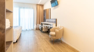 Armchairs and desk in the room