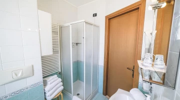 Private bathroom with shower and complimentary toiletries