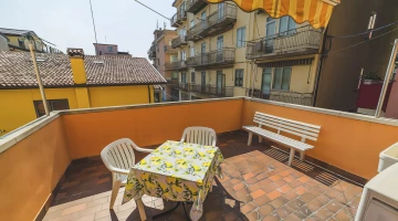 Möblierter Balkon