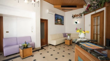 Reception and shared sofas