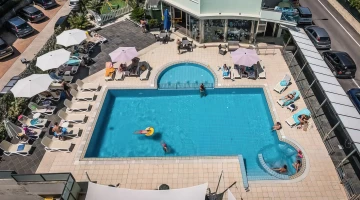 Aerial view of the swimming pool
