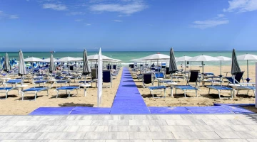 Private beach