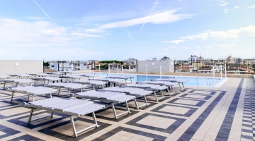 Sunbeds on the panoramic terrace