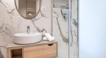 Detail des privaten Badezimmers