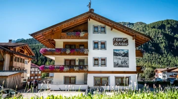 Hotel facade in summer