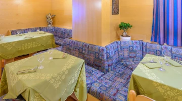 Restaurant with tables set