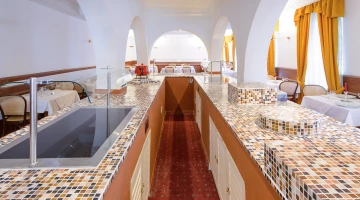 Restaurant room with buffet area