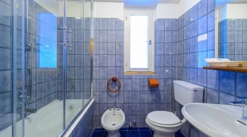 Bathroom with shower and bathtub