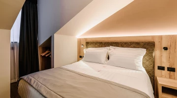 Detail of furnishings in an attic room