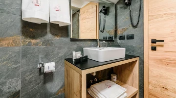 Bathroom with hairdryer