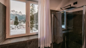 Bathroom with shower box