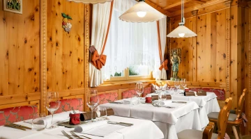 Room with tables set