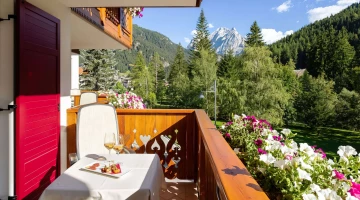 View from the furnished balcony of a Junior Suite