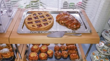 Cakes and sweets for breakfast