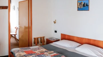 Rooms furnished in a simple style