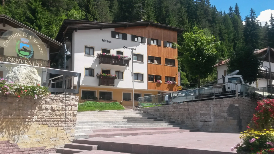 Hotel overlooking Piazza Marconi