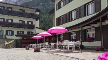 Outdoor area with tables