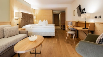 Zona soggiorno in junior suite