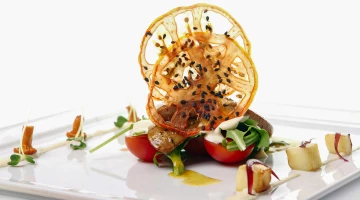 Creative plating at the restaurant