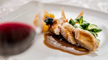 Im Restaurant zubereitetes Gericht