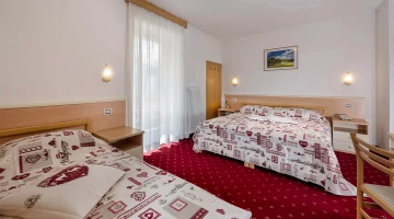 Camera con letto matrimoniale e singolo