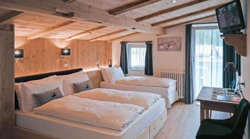 chambre mansardée triple