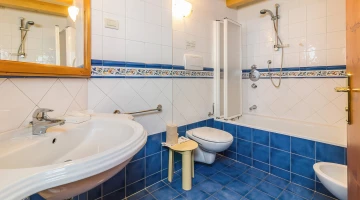 Salle de bain privée avec baignoire et douche