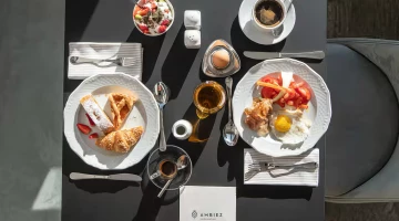 Breakfast at the table